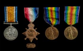 World War I Military Medals ( 4 ) Named - Awarded to 2902.7 PTE J.W. Wishart, Gord Highrs.