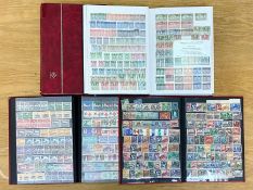 Stamp Interest - Four Stock Books, one filled with mostly New Zealand,