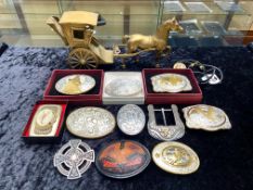 Country & Western Interest - Collection of Decorative Belt Buckles, with images of eagles,