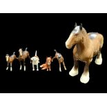 Collection of Beswick Horses & Animals, comprising a large Shire Horse 8.