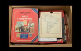 Stamp Interest - A Box of Mixed Stamp Catalogues, and Auction Catalogues.