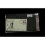 Matt Busby Autograph on 1968 Manchester United US Bonfica at Wembley Stadium Stamp Cover.