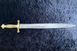 A French 1831 Artillery Soldiers Briquet Short Sword or Gladius. Overall length 25 inches.