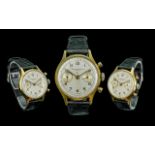 Baume & Mercier Vintage Gent's Gold on Steel Mechanical Wind Incabloc Chronograph Wristwatch with