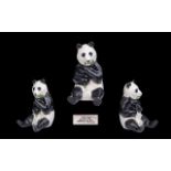 Beswick Pair of Hand Painted Panda Figur