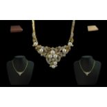Ladies 18ct Gold Attractive Pearl and Di