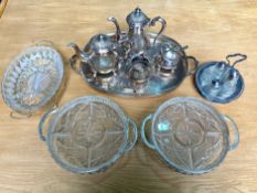 Collection of Silver Plated Ware & Glass