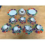 Oneida Colourful Dinner Service, Table T