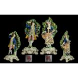 Derby 1780-1800 Period Fine Quality Pair of Handpainted Porcelain Figures - With A Bocage