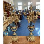 Pair of Six Branch Seven Light Garnitures, ideal for clocks,