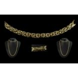 A Superb and Expensive 9ct Gold Byzantine Chain - Fully Hallmarked.