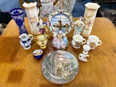 Box of Assorted Porcelain & Pottery Collectibles,