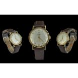 Rolex Tudor Gent's 9ct Gold Mechanical Wrist Watch circa 1950's. Signed to dial and movement.