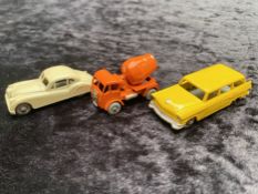 1959/60 Matchbox Series A Moko Lesney, Three Diecast Models, comprising No. 26 Cement Mixer, No.