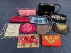 Collection of Fashion Handbags, comprising assorted evening bags in various colours and styles,