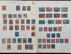 Stamps - U.S.A Collection On Leaves - From 1857 3 Cent To 1948 Used With Some Unused, Includes