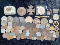 Collection of Mixed Coins, to include two Victorian Silver Crowns.