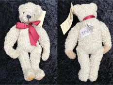 Merrythought Limited Edition Teddy Bear, No. 193/500, mohair body, moveable limbs, labels attached.