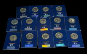 Change Checker. Collection of Sealed 2 Pound Coins, The 1st World War, Spitfire, R.A.