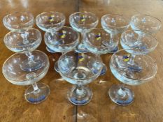 Twelve Original Babycham Glasses,