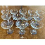 Twelve Original Babycham Glasses,