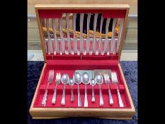 Boxed Set of Cutlery. Silver plate Cooper Bros. boxed cutlery set.