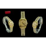 Omega Automatic Ladies 18ct Gold Plated Cosmic Seamaster Wrist Watch.