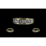 Ladies 18ct Gold Good Quality Five Stone Diamond Set Ring,