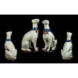 Staffordshire 19th Century Fine Pair of Large & Impressive Dog Figures, circa 1850's.