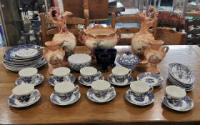 Three Boxes of Assorted Pottery, to include Wood & Sons Oriental style part tea service,
