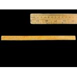 German WWII Wooden Ruler, marked with a Swastika, 20" length.