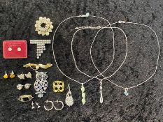 Collection of Costume Jewellery, including some silver,