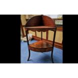 Georgian Mahogany Oak Fronted Wash Stand, single shelf above three short drawers.