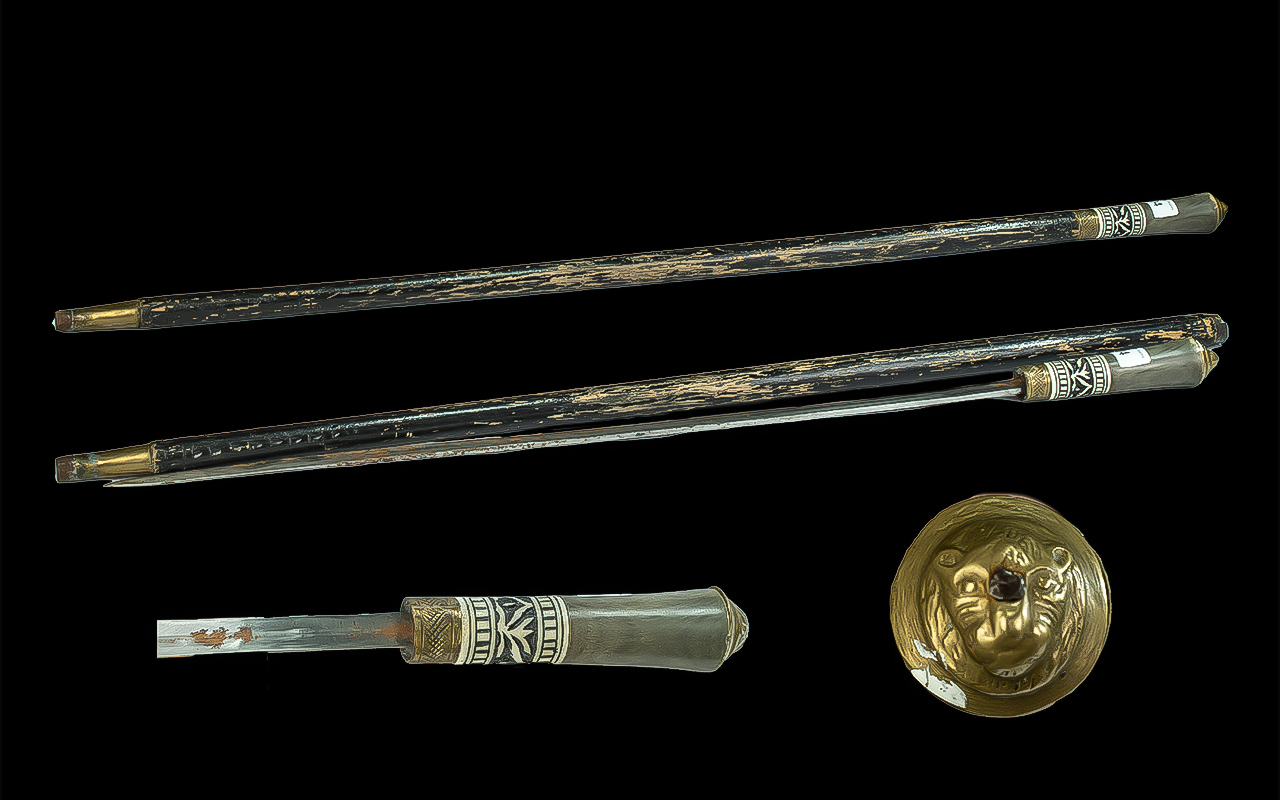 Antique Indian Sword Stick.