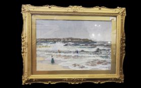 James Hargreaves Morton (British 1881-1918) An Impressionist View Of Porthminster Beach - St.