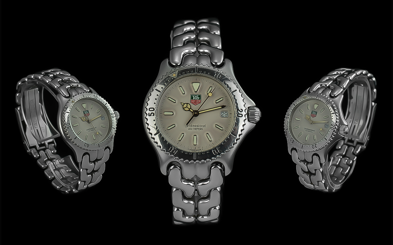 Tag-Heuer Professional Stainless Steel Quartz Wrist Watch, Ref. No. S99 013.