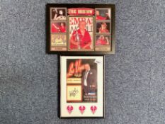 Darts Interest - Two Framed Signed Photographs, Peter Manley & Eric Bristow. Measures Approx 12''