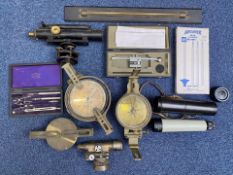 Good Mixed Lot of Antique Scientific Equipment, to include an Arcliner Beam Compass,