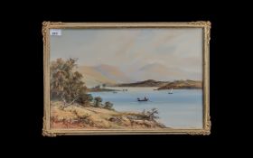 T Wilson (19th century): Scottish Highland Scene, signed and title Loch Awe watercolour.