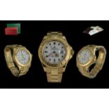 Rolex Yacht Master 18ct Gold Oyster Perpetual Date Chronometer Gents Wrist Watch. Model No 16628.