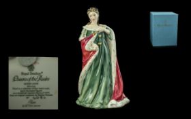 Royal Doulton Figure Queen Anne, from the Queens of the Realm Collection, No. HN 3141.