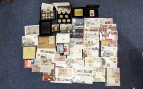 A Large Collection of Military Boxed Coinage, to include Royal Mint, Royal Wedding, Avro large coin,