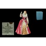 Royal Doulton Figure Queen Elizabeth 1, from the Queens of the Realm Collection, No. HN 3099.