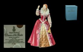 Royal Doulton Figure Queen Elizabeth 1, from the Queens of the Realm Collection, No. HN 3099.