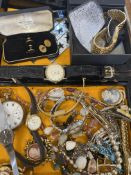 Collection of Costume Jewellery, comprising six ladies bracelet watches,