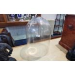 Large Victorian Glass Dome, measures 21" tall.
