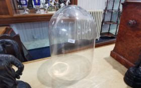 Large Victorian Glass Dome, measures 21" tall.