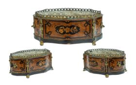19th Century French Rosewood and Parquetry Jardiniere,