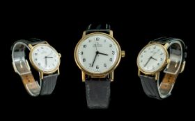 Zenith Automatic Gents Manual Wind 9ct Gold Cased Wrist Watch.