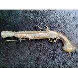 Indonesian Made Flintlock Blunderbuss Type Musket, display purposes only. Overall length, 19".